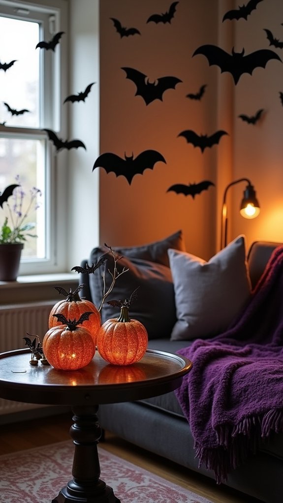 whimsical bat decor accents