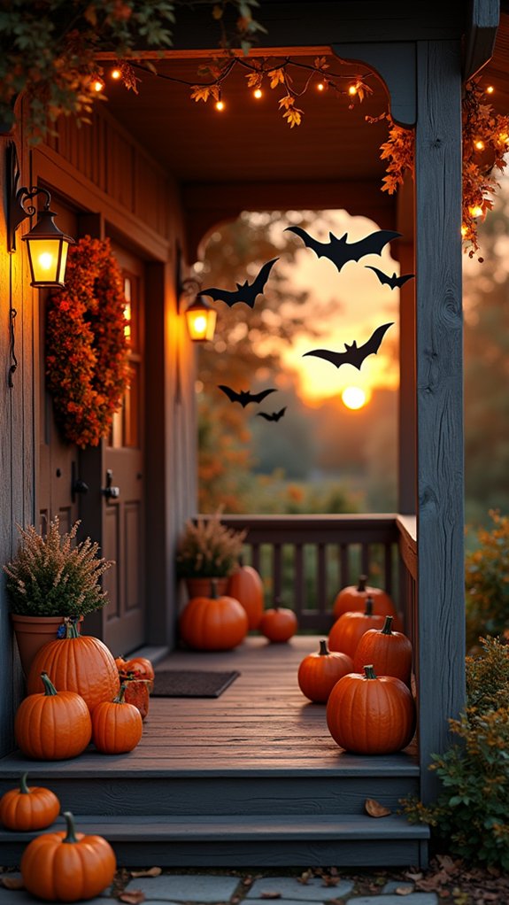 whimsical bat silhouettes decoration