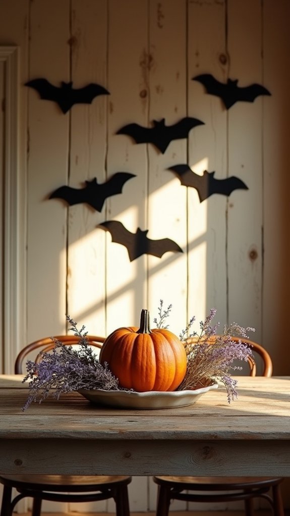 whimsical bats enhance decor