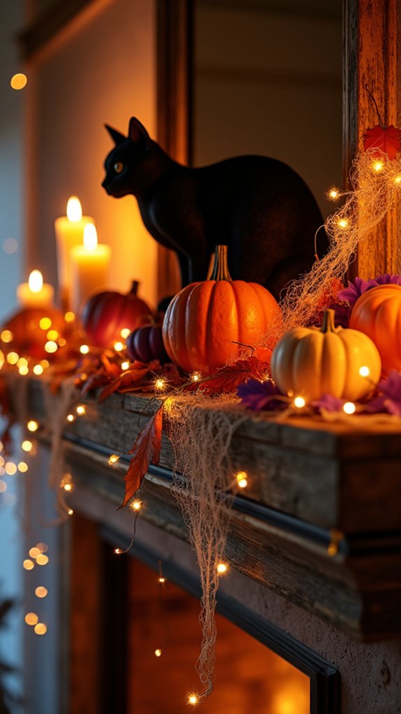 whimsical black cat decor