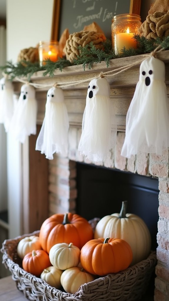 whimsical diy ghost garlands
