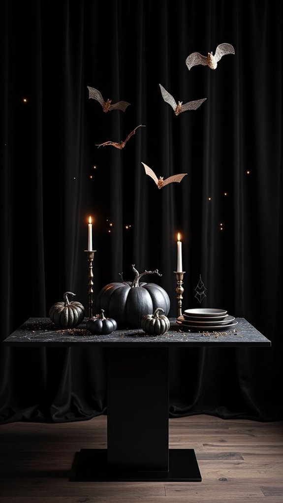 whimsical elegant bat decor