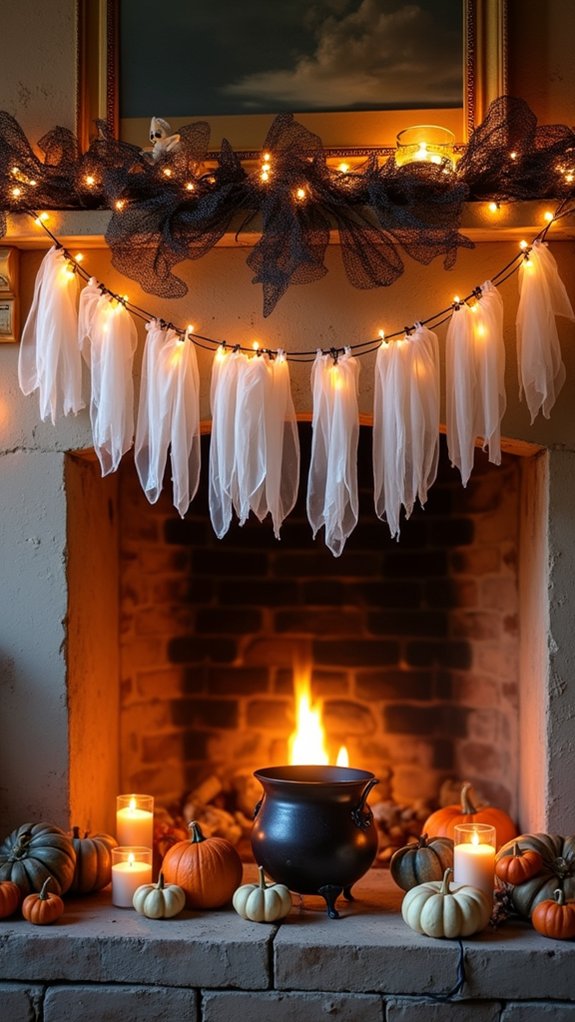 whimsical ghostly garlands decor