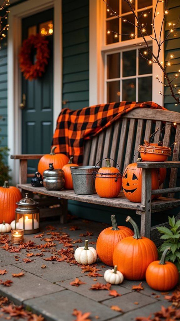 whimsical halloween bucket display