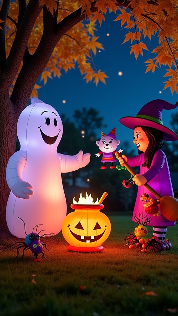 whimsical halloween inflatable characters