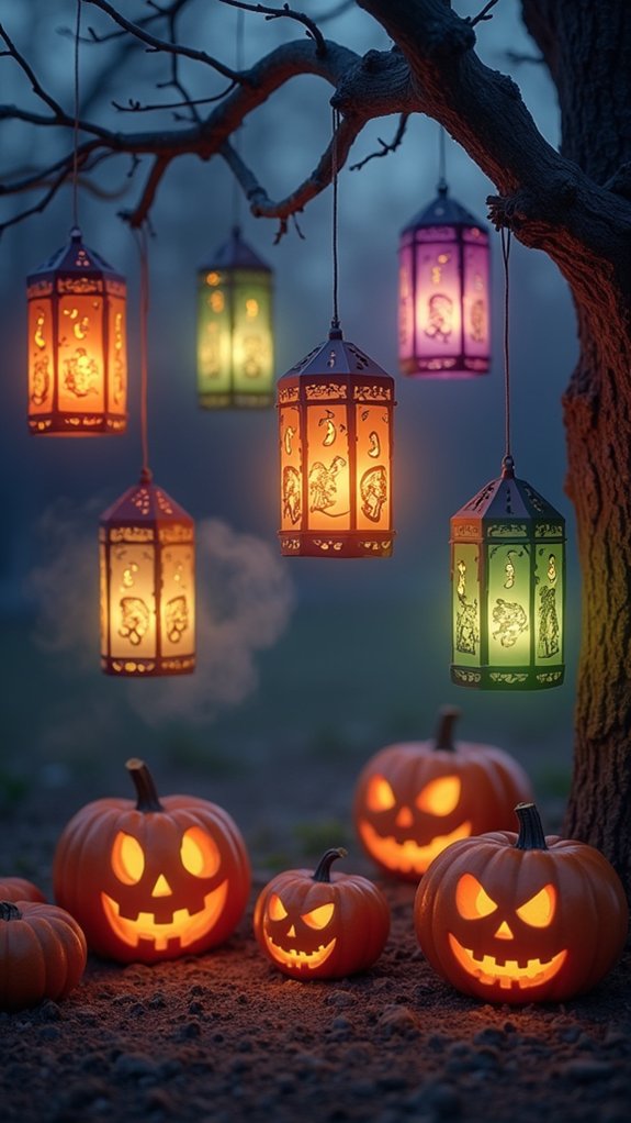 whimsical lanterns create ambiance