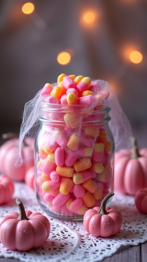 whimsical pink candy corn