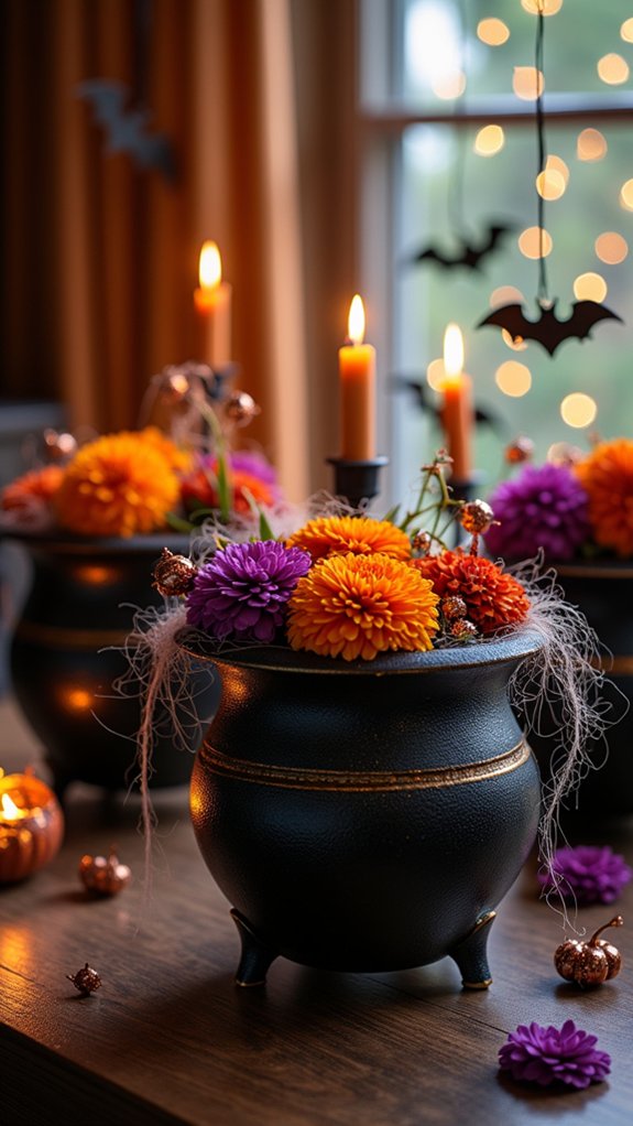 whimsical stylish cauldron planters