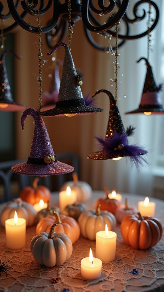 whimsical witch hat decor