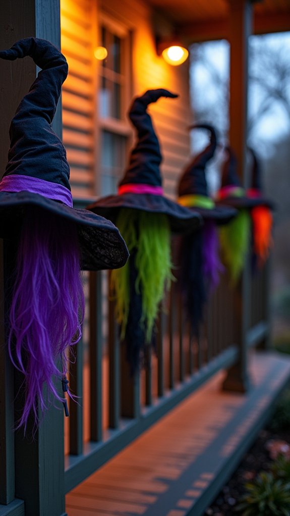 whimsical witch hats display