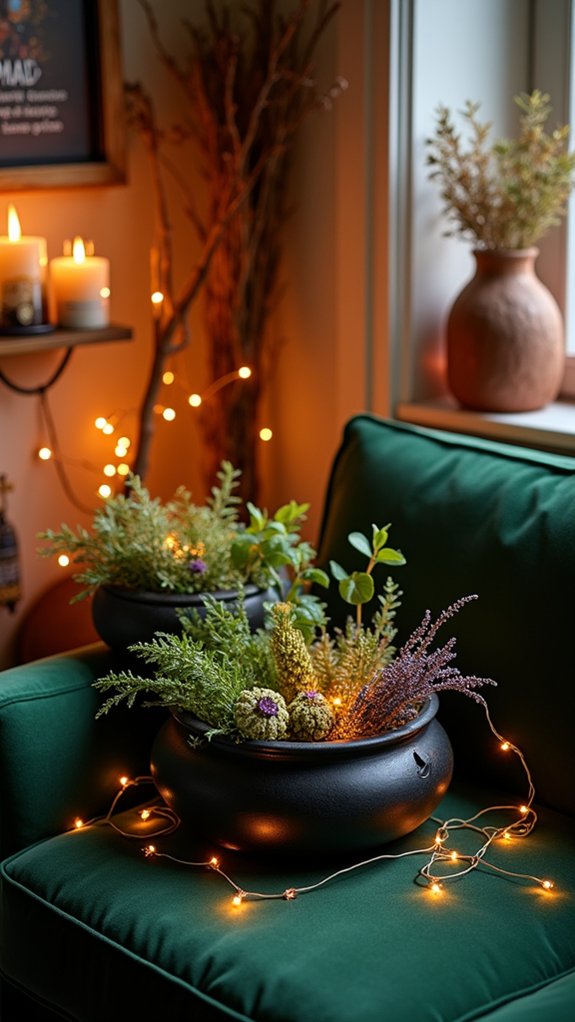witchy autumn herb garden