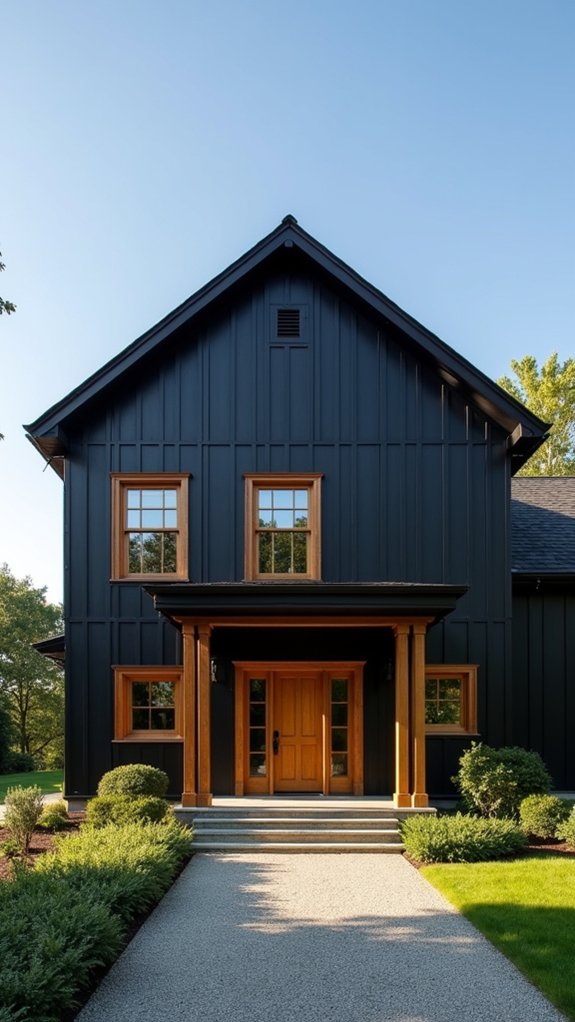 bold black warm wood