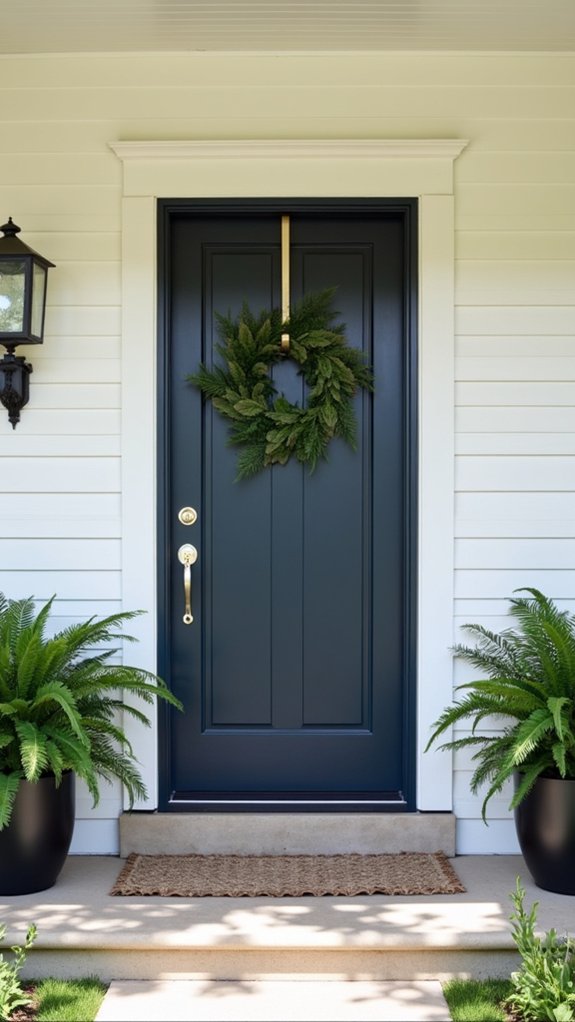 bold navy door elegance