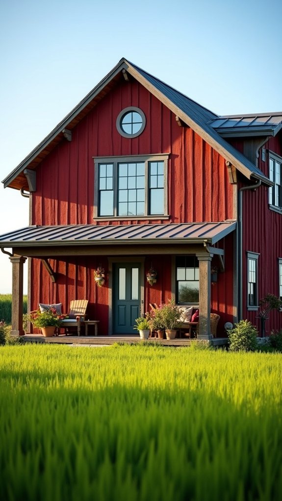 bold warm farmhouse exterior