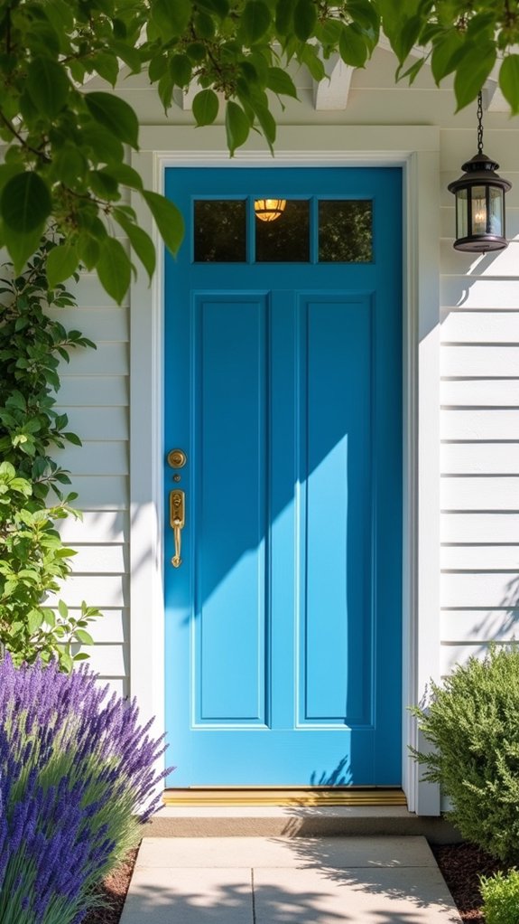 bright blue door charm