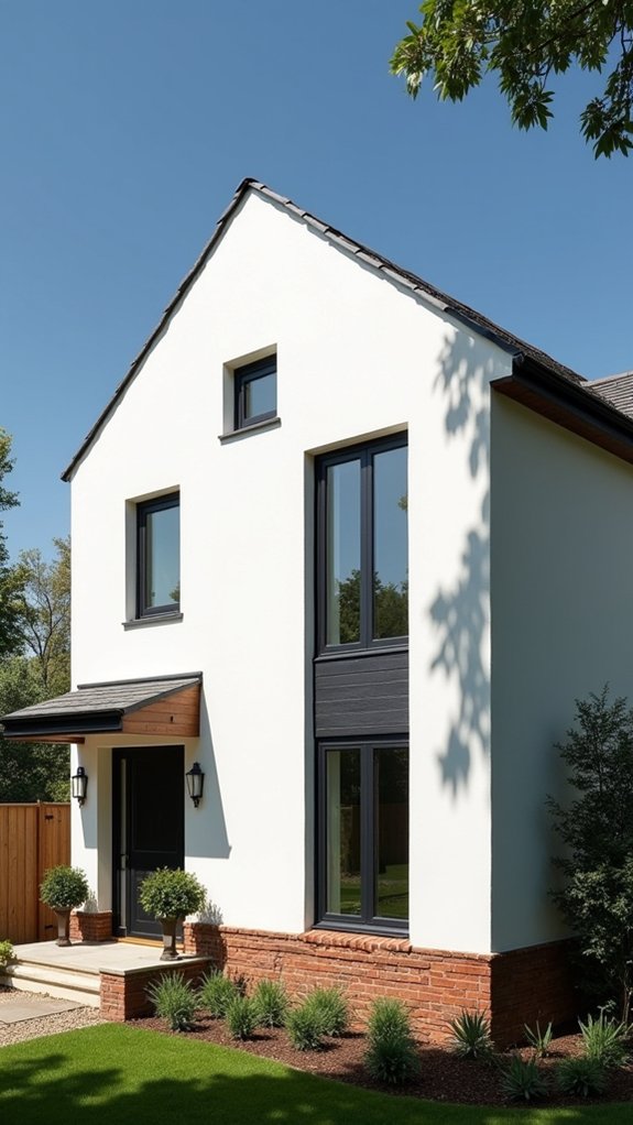 bright white and brick