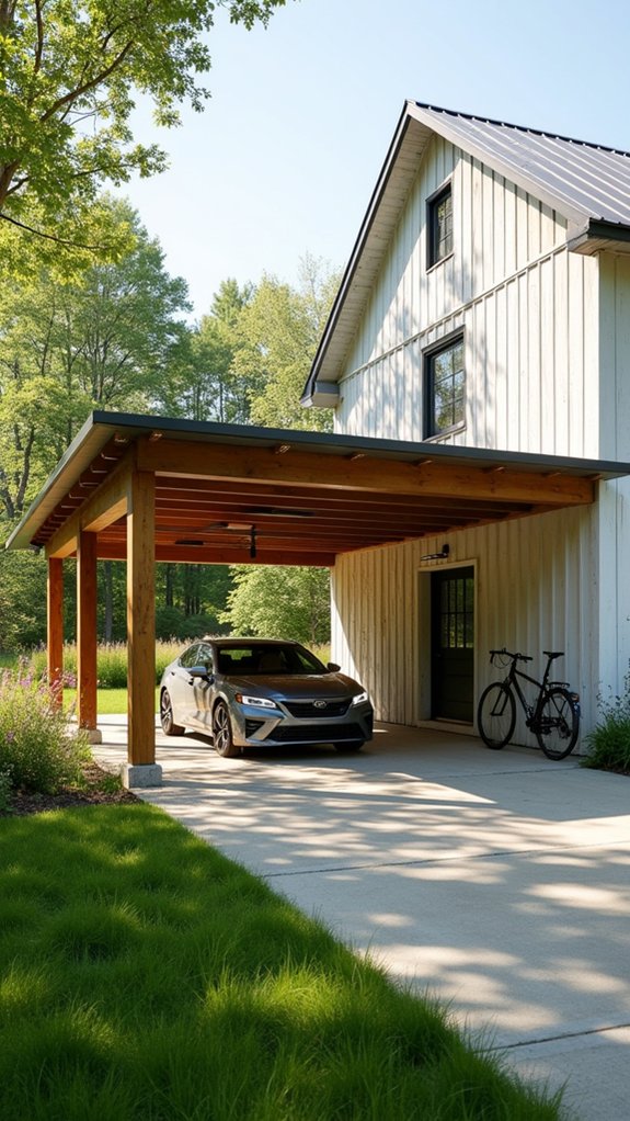 charming farmhouse carport design