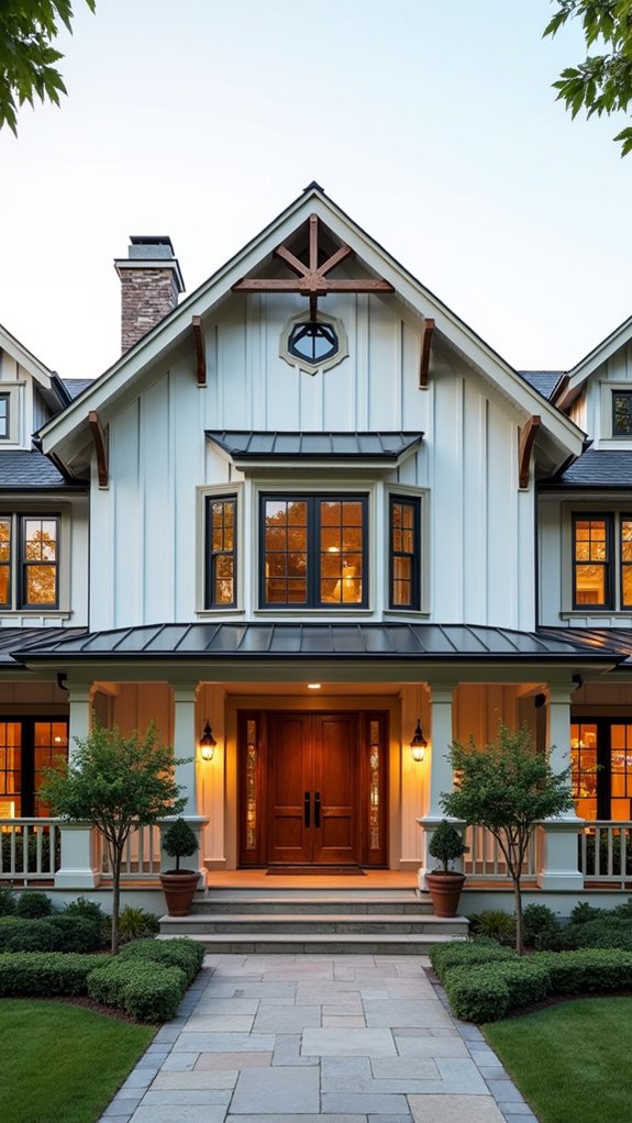 charming front gable details