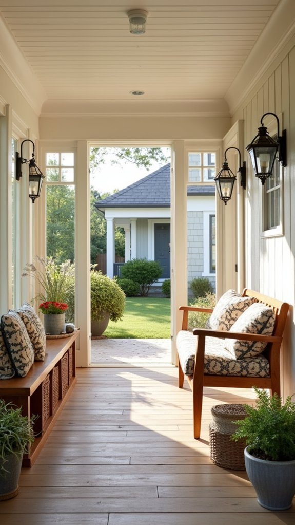 charming functional porch storage