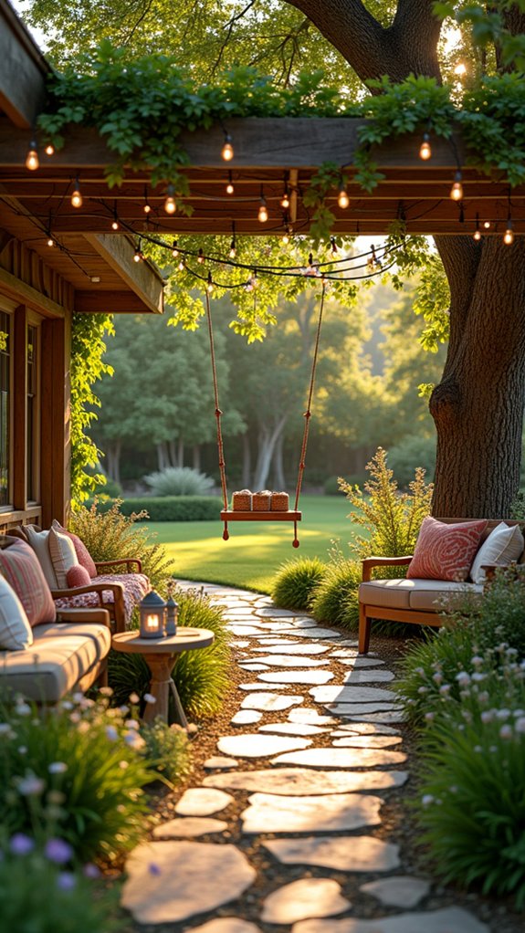 charming pathways with flowers