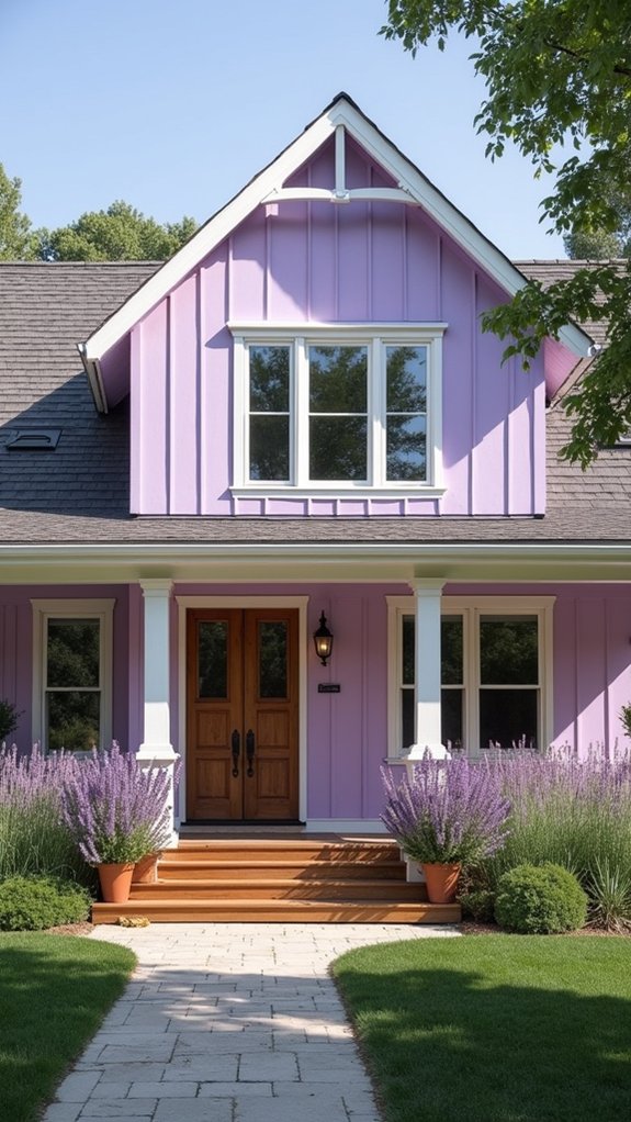charming soft lavender exterior