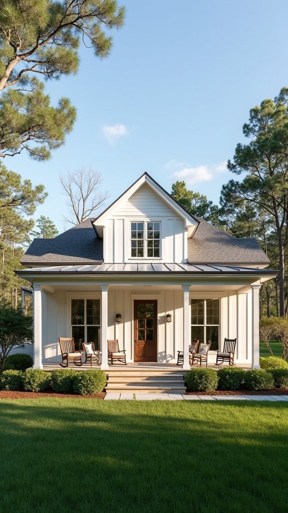 charming white facade allure