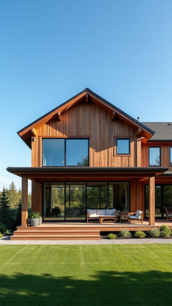 contemporary glass farmhouse design