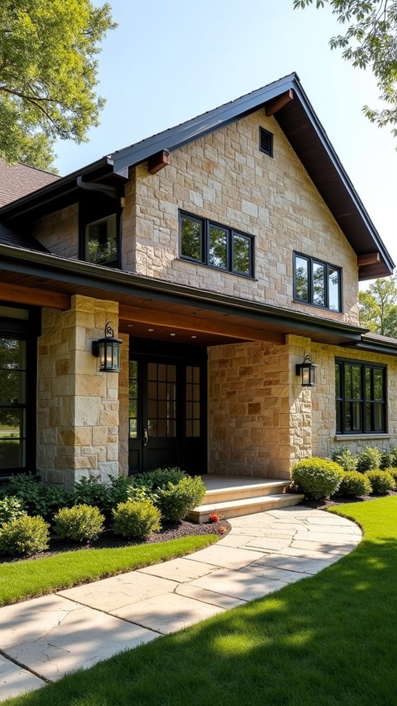 cozy contrasting farmhouse aesthetics