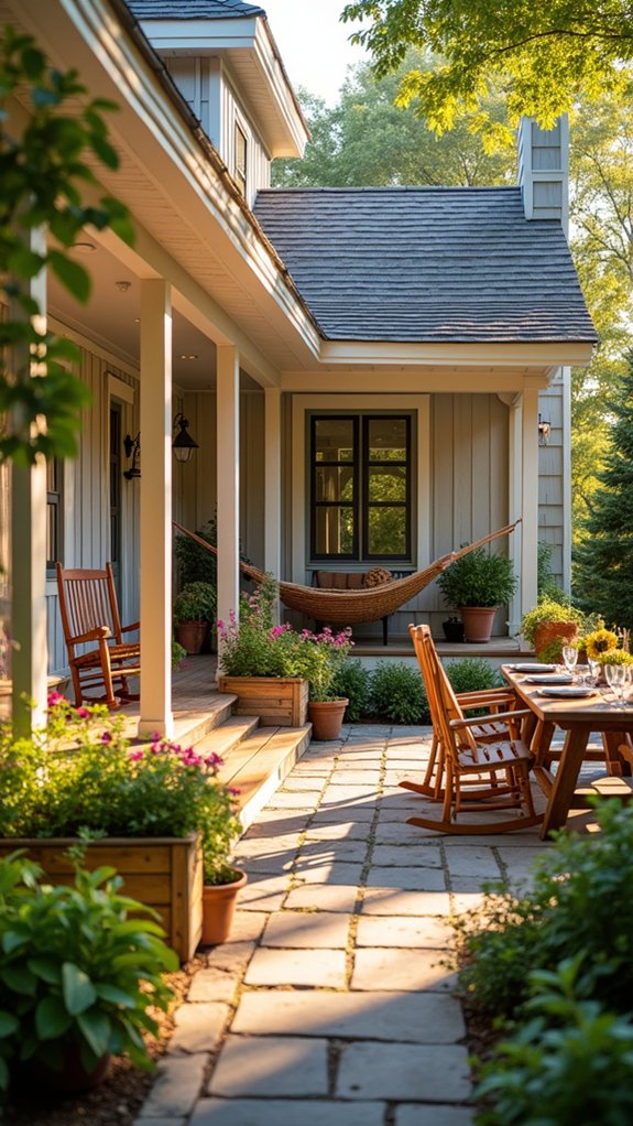 cozy farmhouse outdoor retreat
