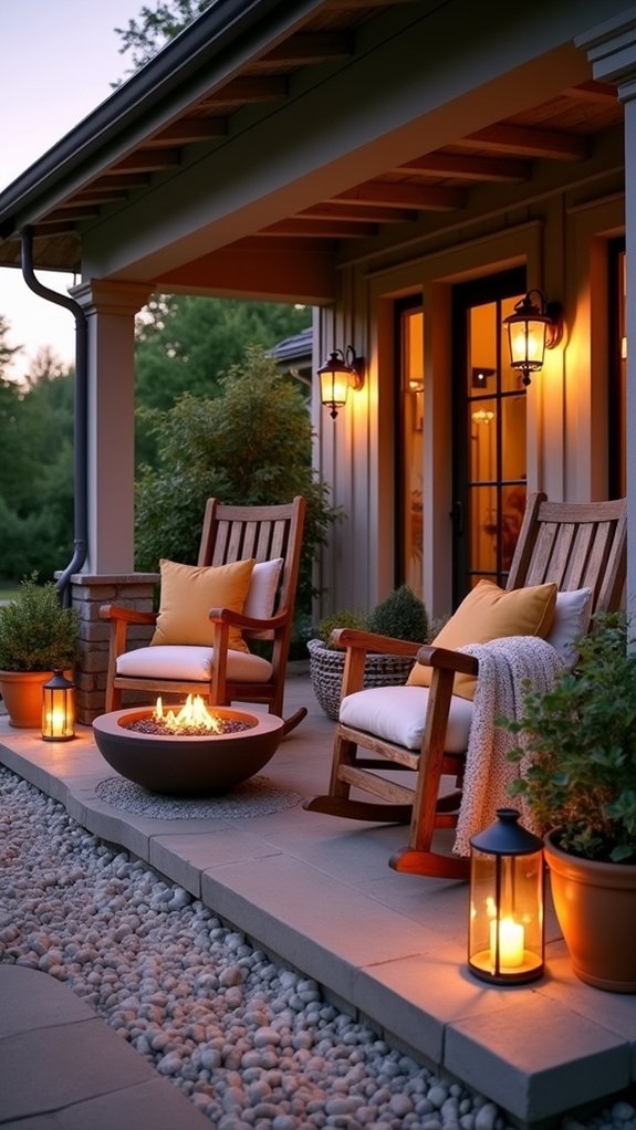 cozy fire pit retreat
