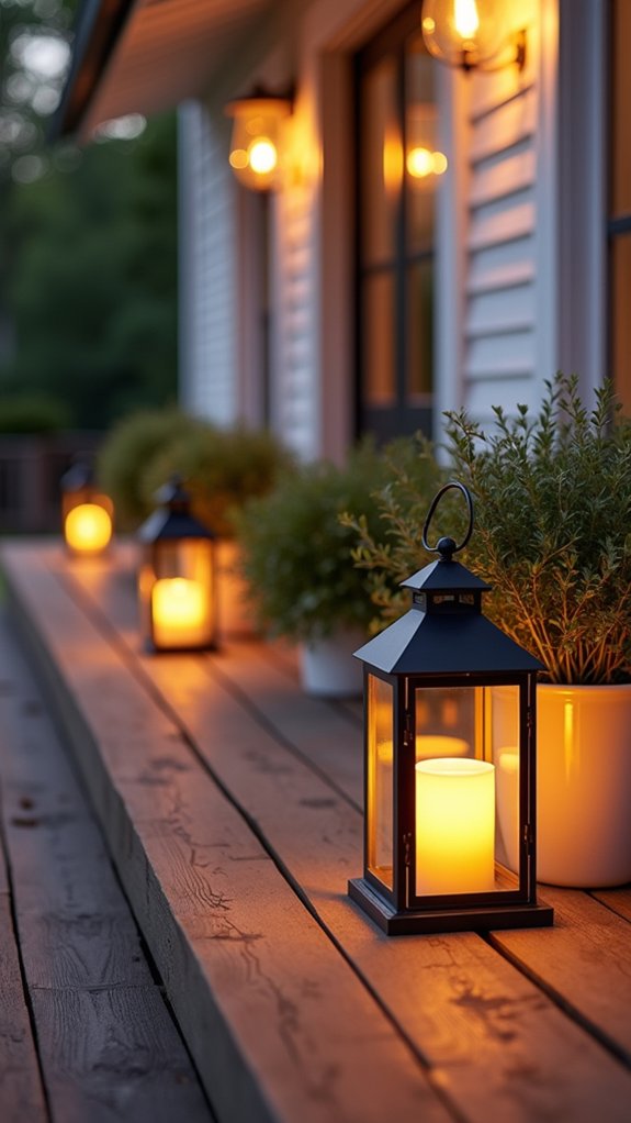cozy outdoor farmhouse lanterns