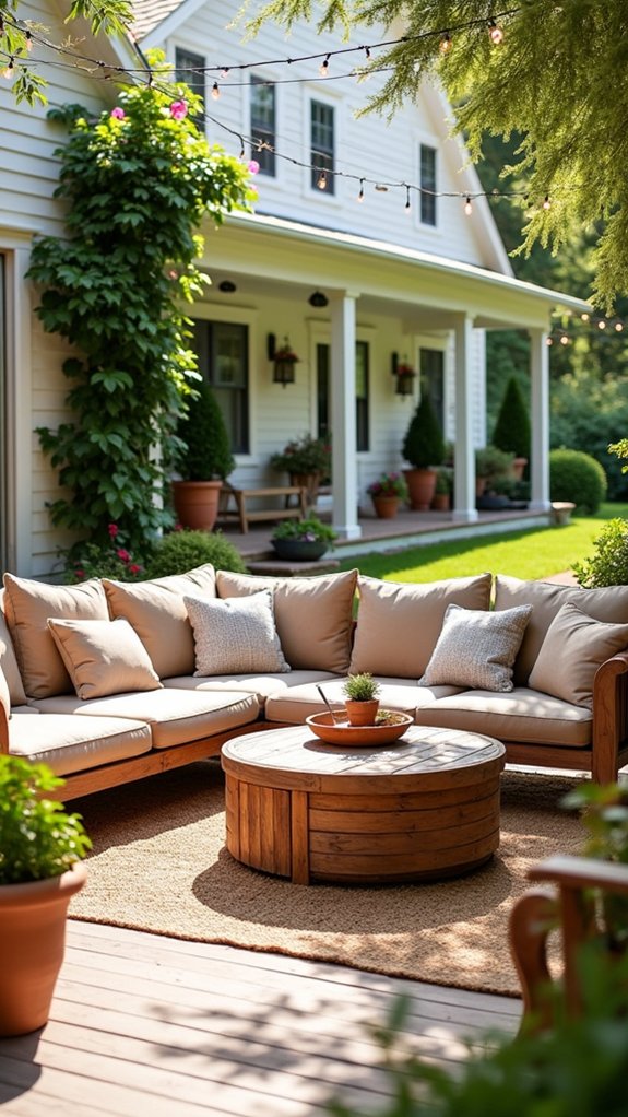 cozy outdoor lounge retreat