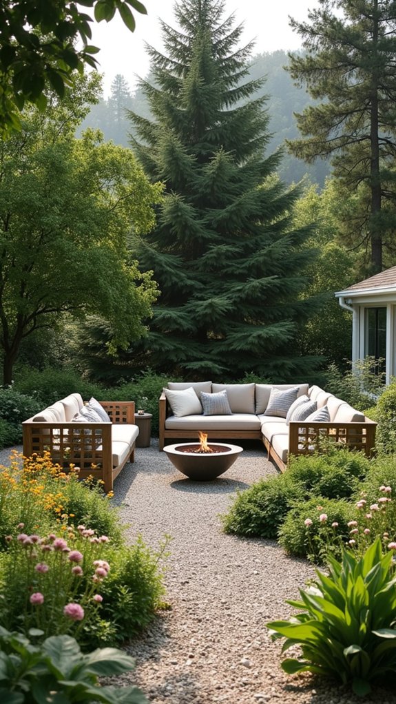 cozy outdoor relaxation space