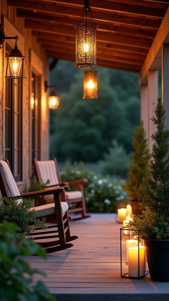 cozy rustic candle ambiance