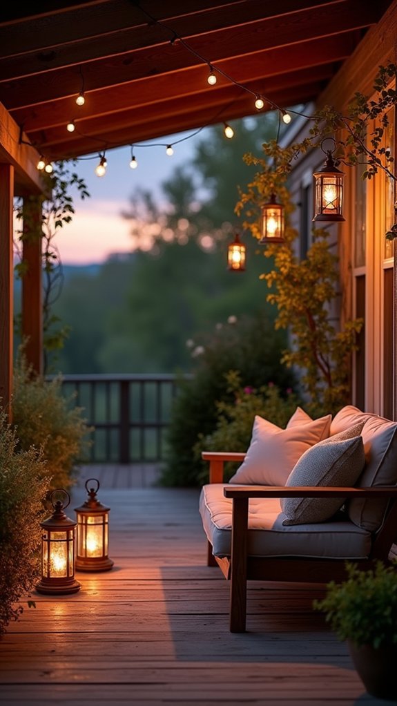 cozy rustic lantern ambiance