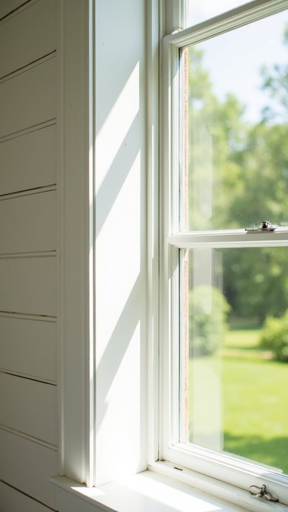 cozy shiplap window trim