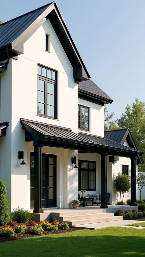 elegant black framed windows