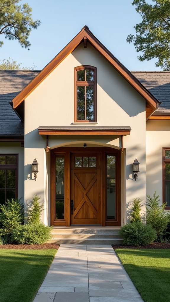 elegant greige with wood