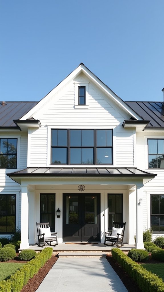 elegant modern farmhouse facade