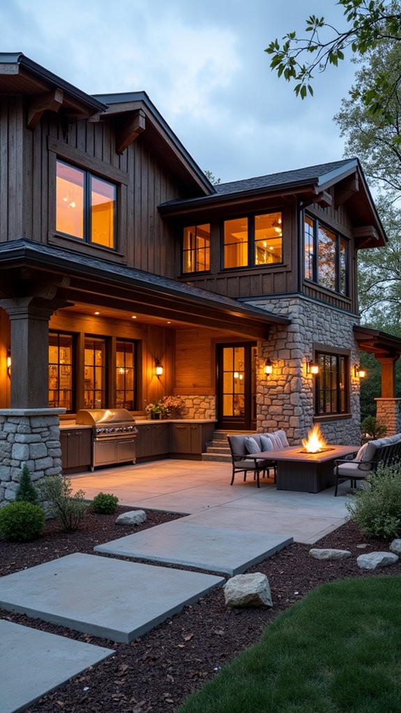elegant outdoor entertainment zone