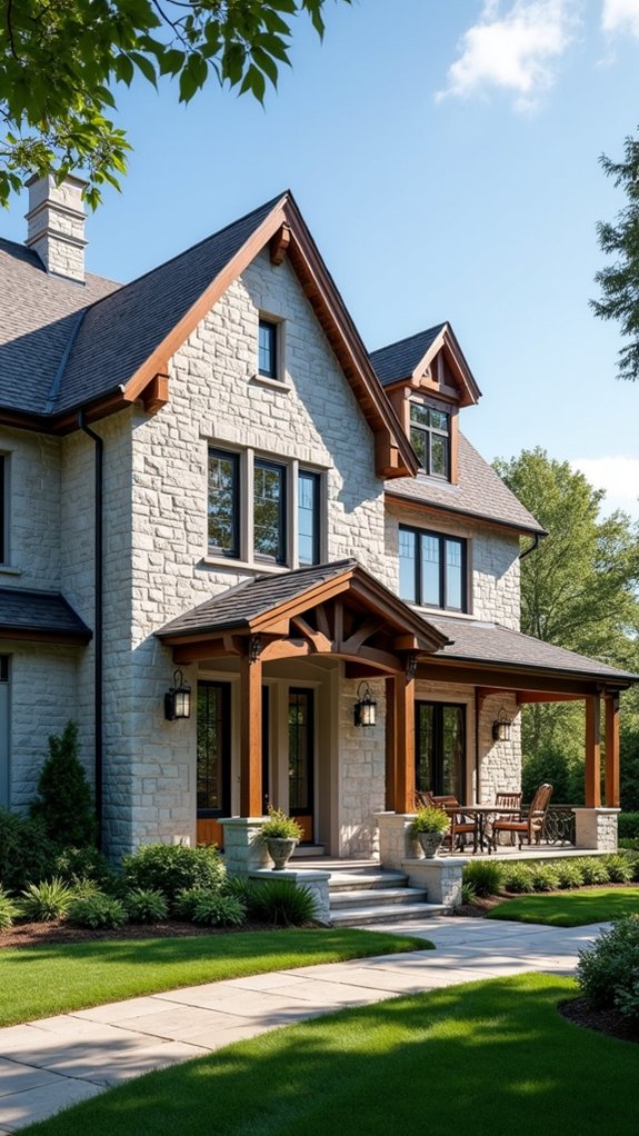 elegant stone and trim