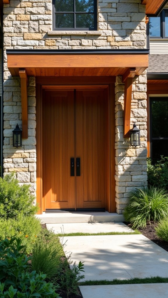 elegant stone timber entryways