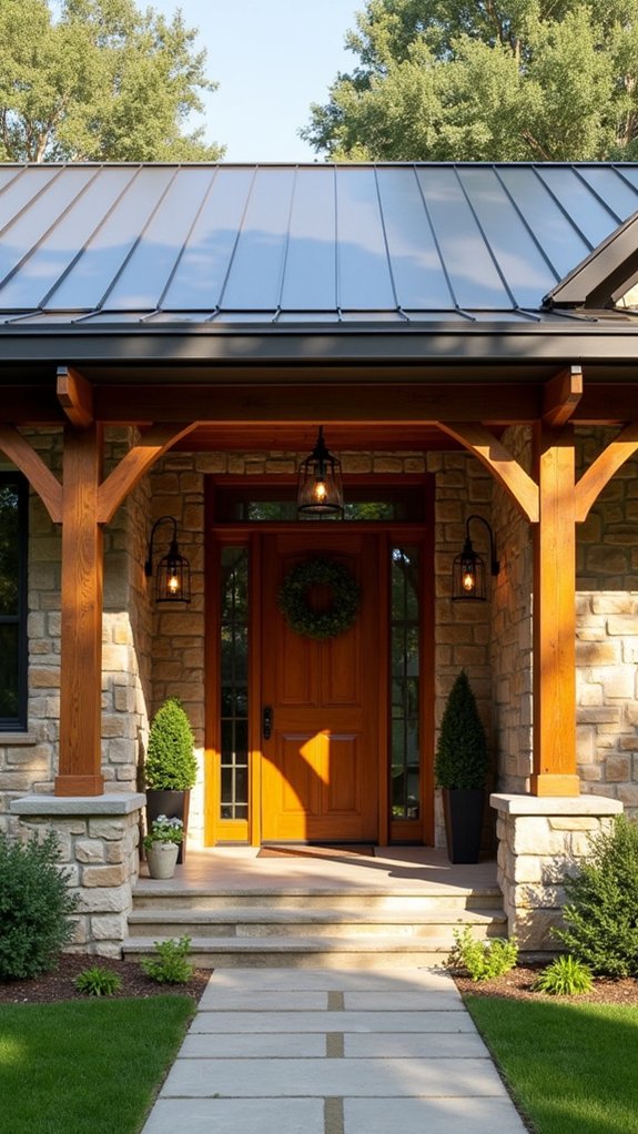 exposed beams enhance farmhouse design
