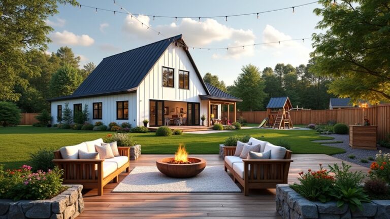 family friendly farmhouse backyards