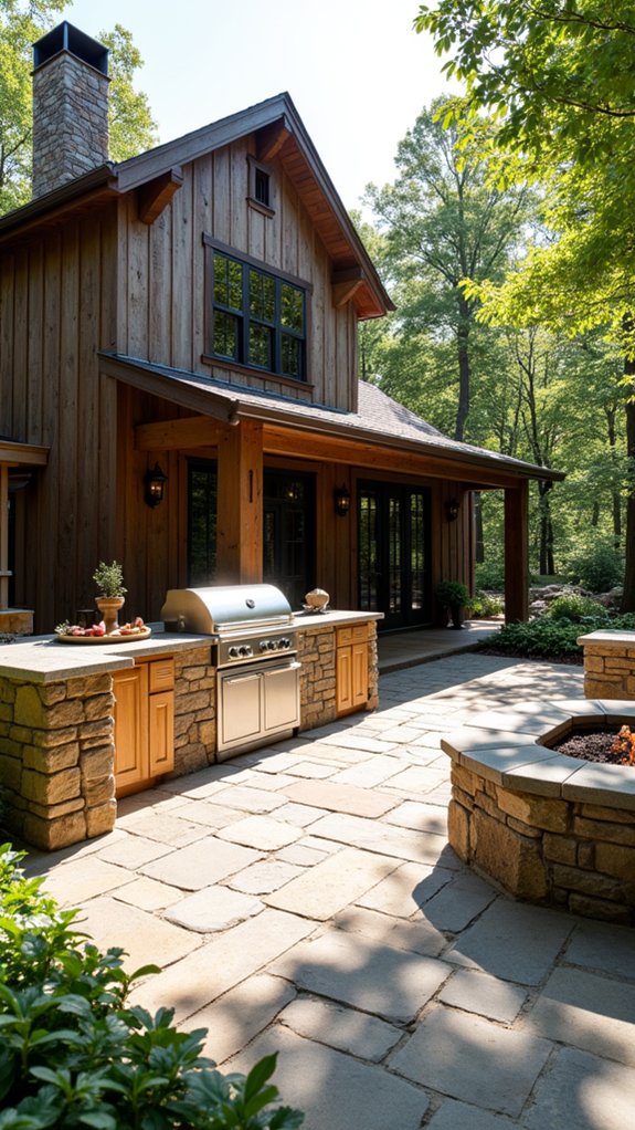 farmhouse stone patio gatherings