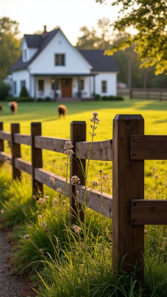 functional rustic livestock fencing