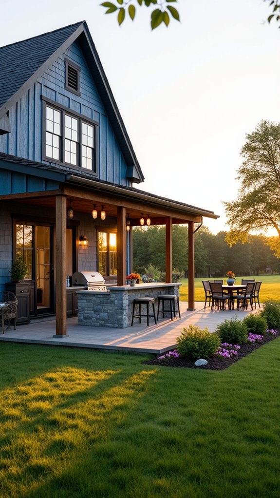 inviting blue farmhouse gatherings