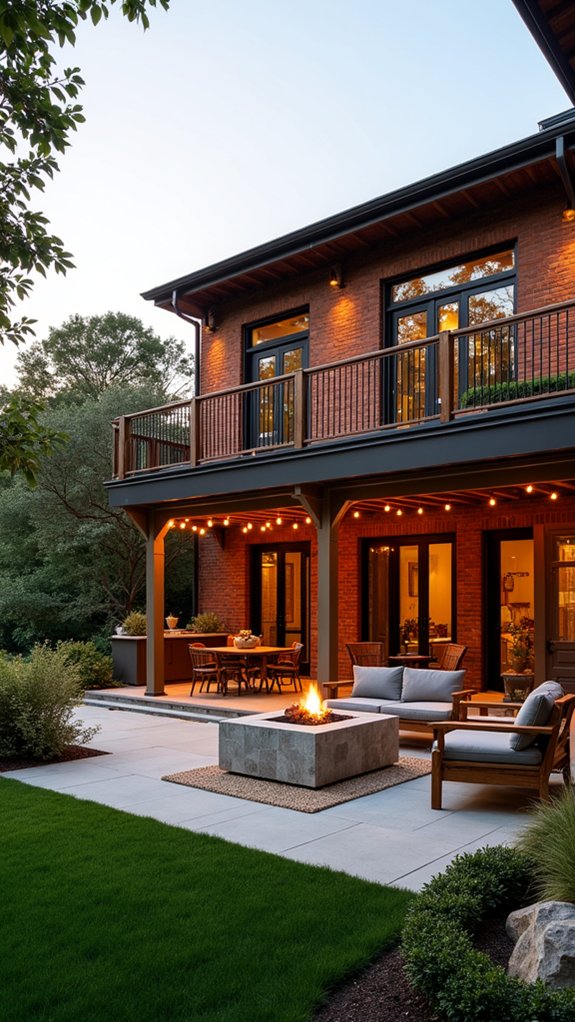 inviting brick outdoor retreats