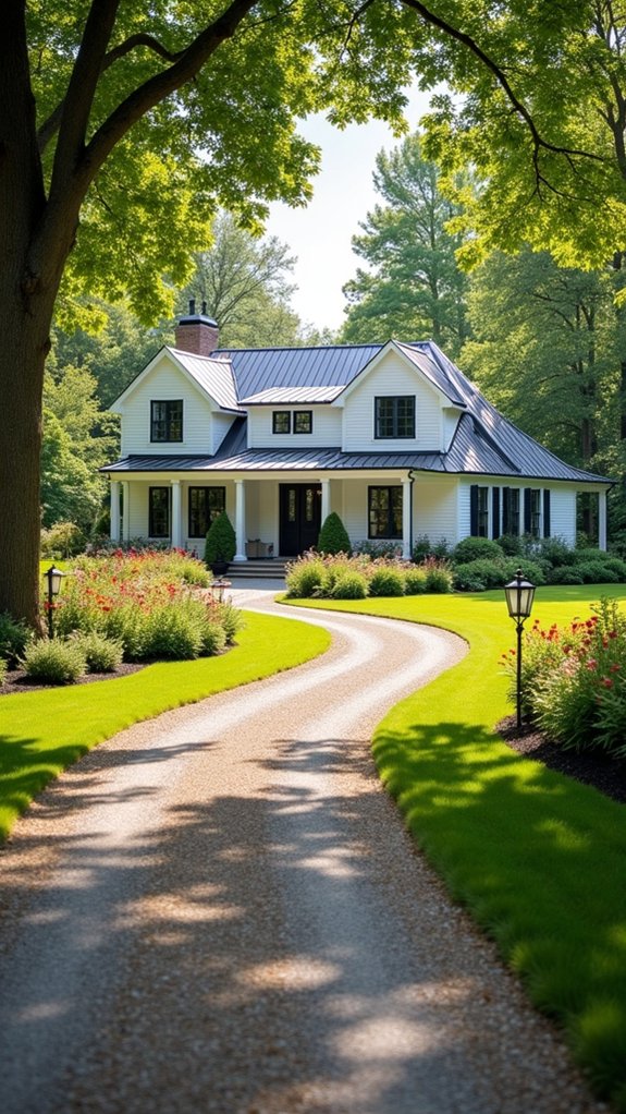 inviting curved driveway design