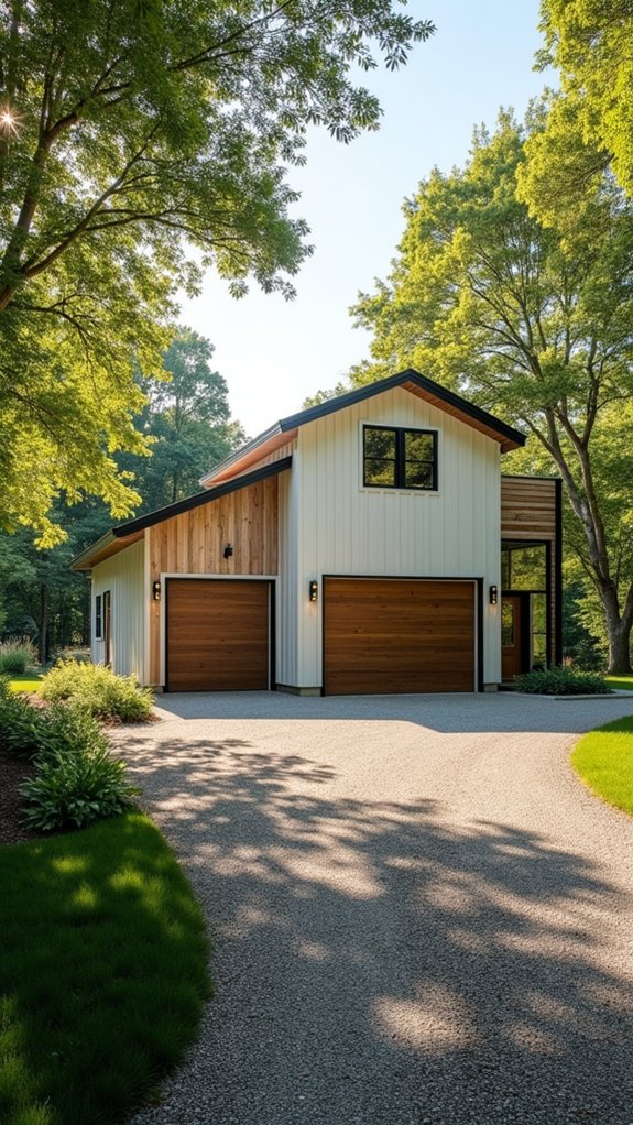 l shaped garage corner design